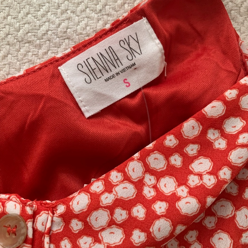 NWT red and white midi sun dress!
